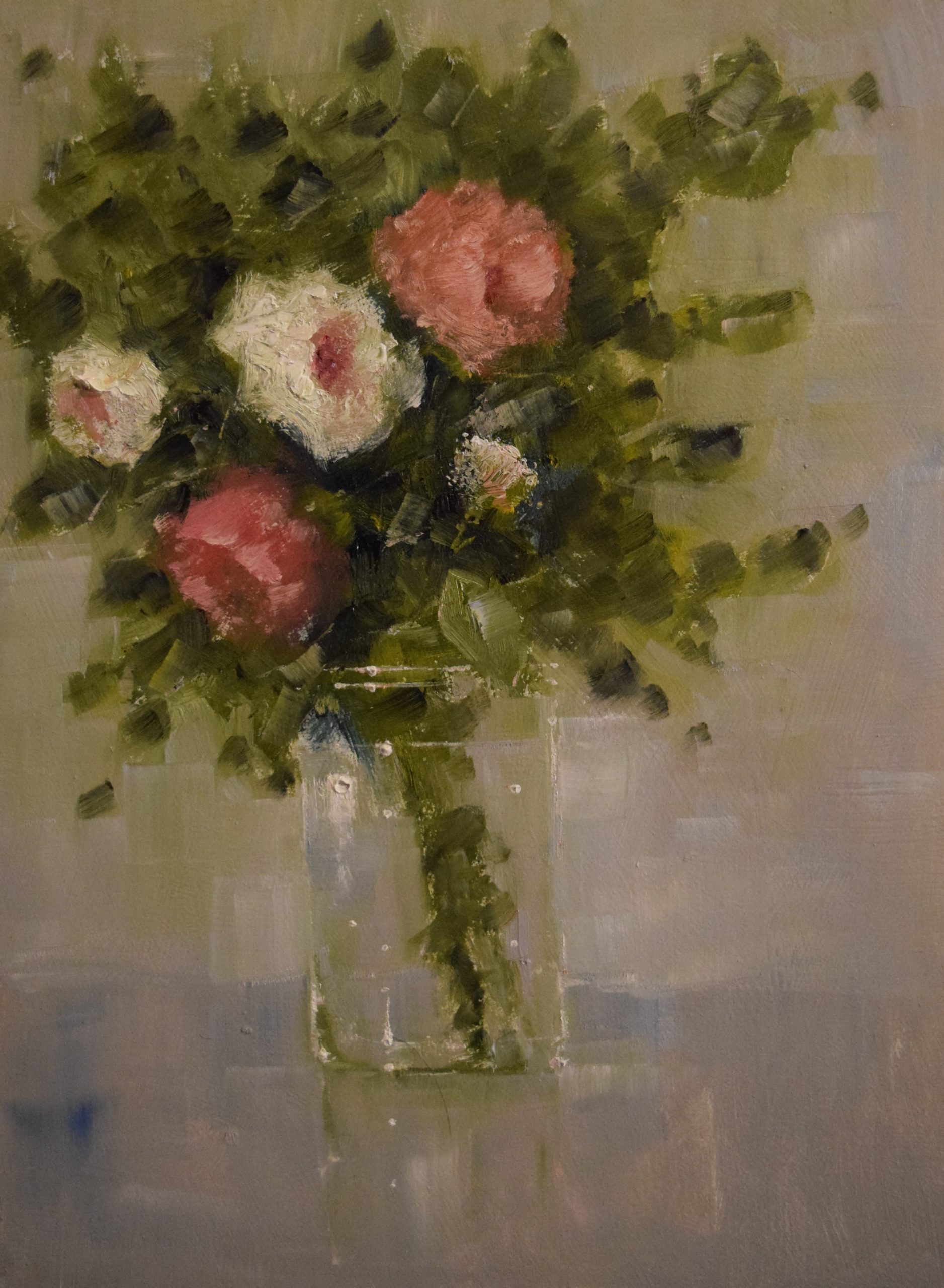 Floral with Glass Vase